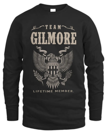 GILMORE TP06-K82 – Personalized Classic Style Apparel “Team NAME Lifetime Member” - Men's Long Sleeved T-Shirt - Black
