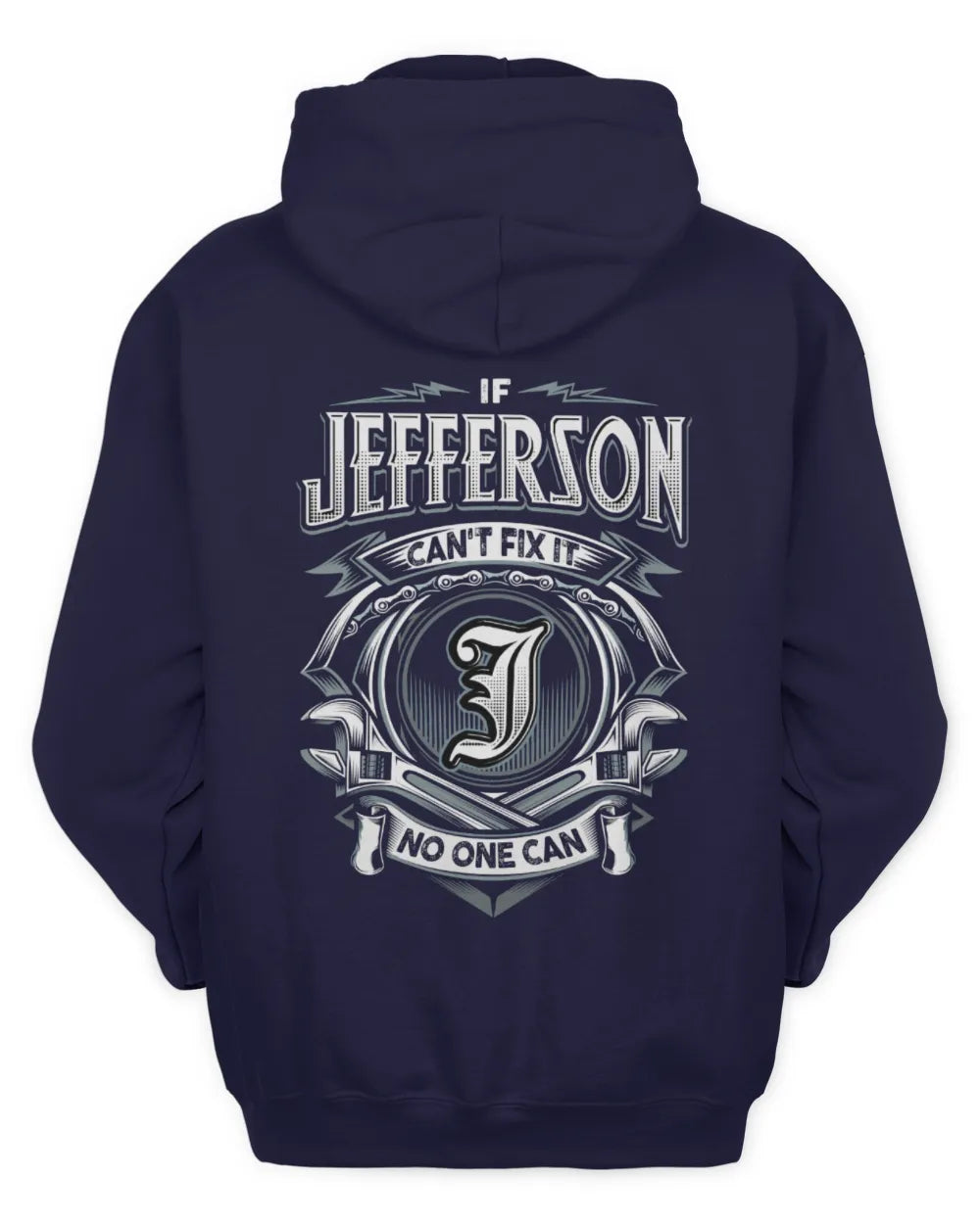 JEFFERSON AP81-K4-626 - Personalized Ahmed Quote Apparel “If Ahmed Can't Fix It, No One Can” - Unisex Hoodie - Navy