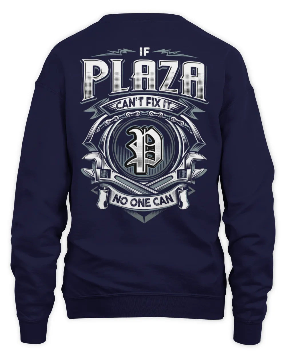 PLAZA AP81-K4-626 - Personalized Ahmed Quote Apparel “If Ahmed Can't Fix It, No One Can” - Unisex Sweatshirt - Navy