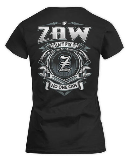 ZAW AP81-K4-626 - Personalized Ahmed Quote Apparel “If Ahmed Can't Fix It, No One Can” - Women's Standard T-Shirt - Black