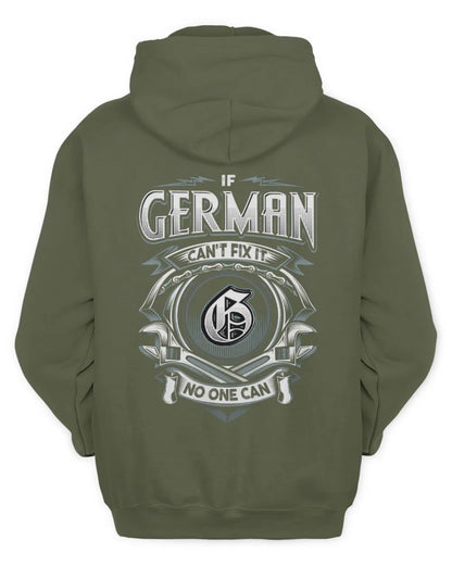 GERMAN AP81-K4-626 - Personalized Ahmed Quote Apparel “If Ahmed Can't Fix It, No One Can” - Unisex Hoodie - Military Green