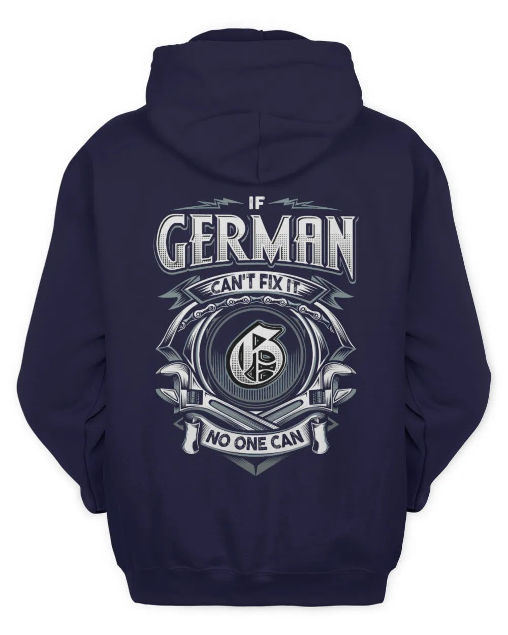 GERMAN AP81-K4-626 - Personalized Ahmed Quote Apparel “If Ahmed Can't Fix It, No One Can” - Unisex Hoodie - Navy