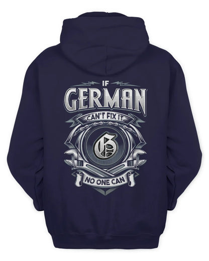 GERMAN AP81-K4-626 - Personalized Ahmed Quote Apparel “If Ahmed Can't Fix It, No One Can” - Unisex Hoodie - Navy
