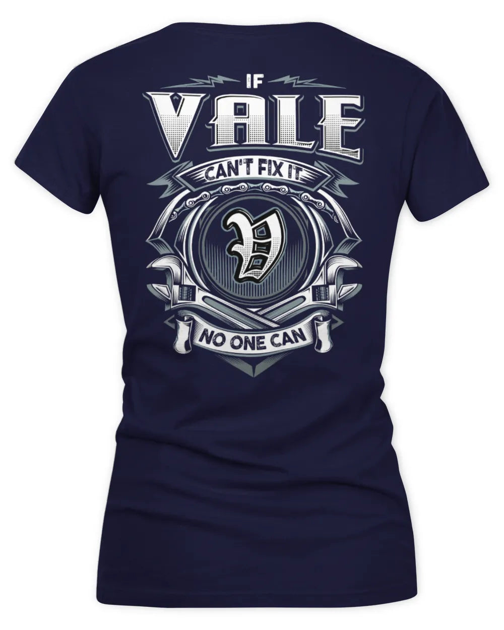 VALE AP81-K4-626 - Personalized Ahmed Quote Apparel “If Ahmed Can't Fix It, No One Can” - Women's V-Neck T-Shirt - Navy