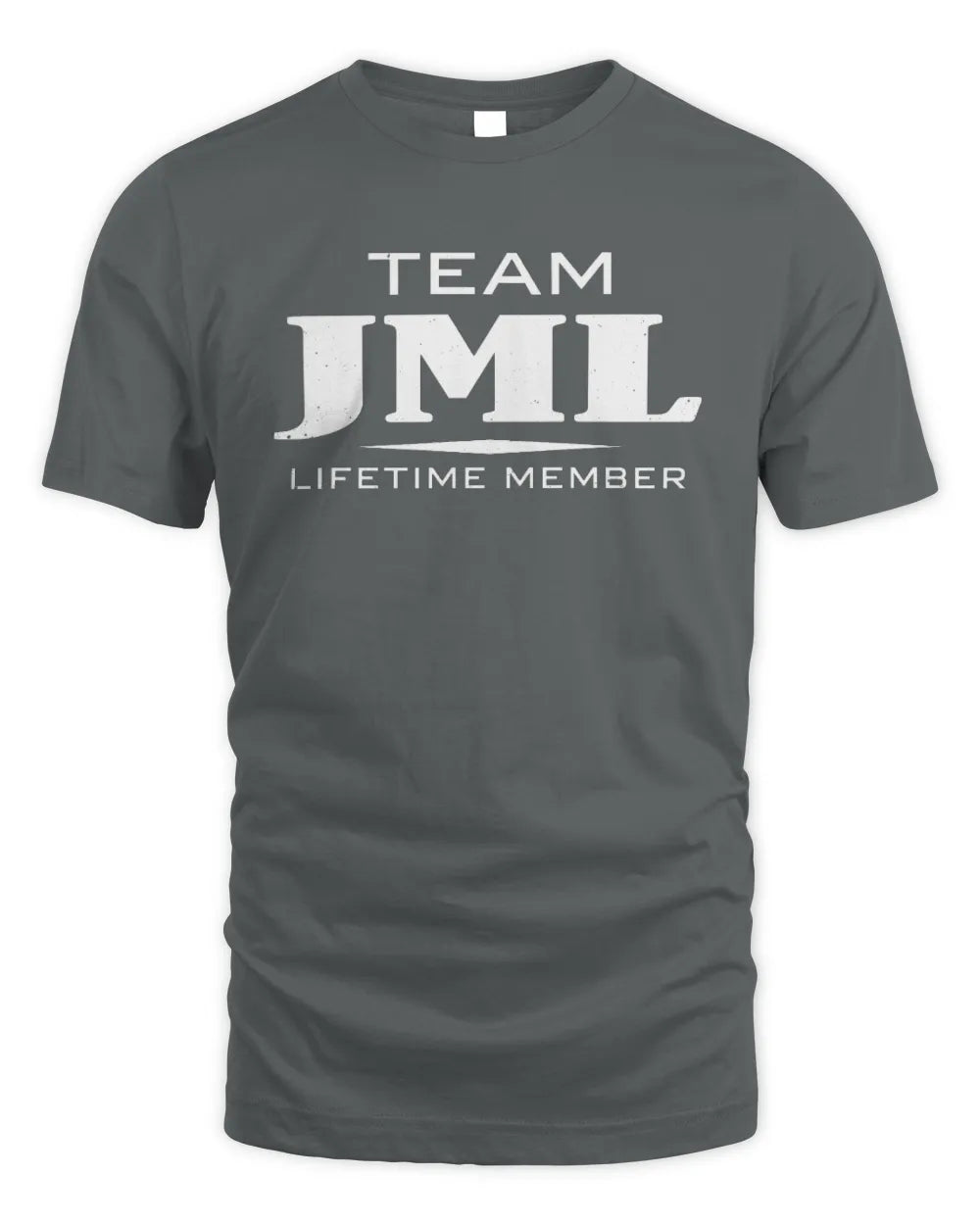 JML BL62-K4-128 - Personalized “Team NAME Lifetime Member” - Unisex Standard T-Shirt - Charcoal