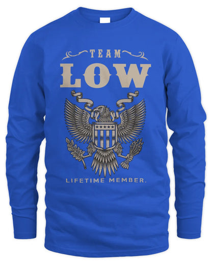 LOW TP06-K82 – Personalized Classic Style Apparel “Team NAME Lifetime Member” - Men's Long Sleeved T-Shirt - Royal