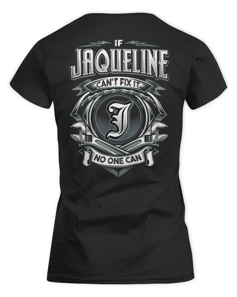 JAQUELINE AP81-K4-626 - Personalized Ahmed Quote Apparel “If Ahmed Can't Fix It, No One Can” - Women's Standard T-Shirt - Black