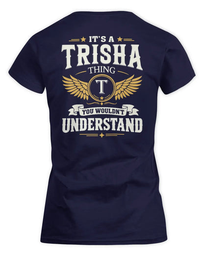 TRISHA KT06-M008 It’s a [NAME] Thing – You Wouldn’t Understand | Personalized Vintage T-Shirt - Women's Standard T-Shirt - Navy