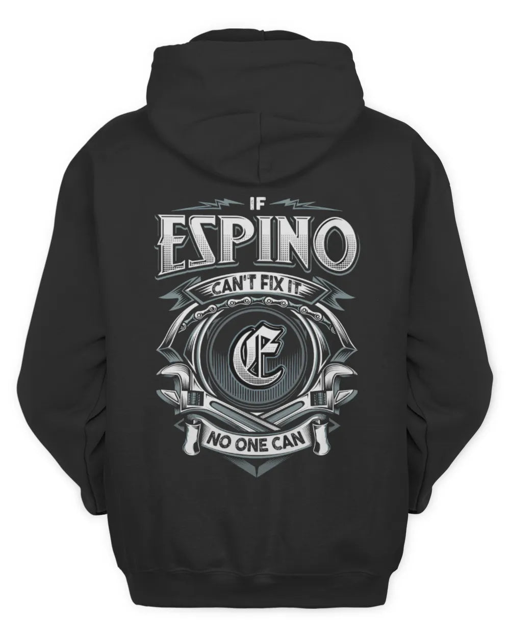 ESPINO AP81-K4-626 - Personalized Ahmed Quote Apparel “If Ahmed Can't Fix It, No One Can” - Unisex Hoodie - Black