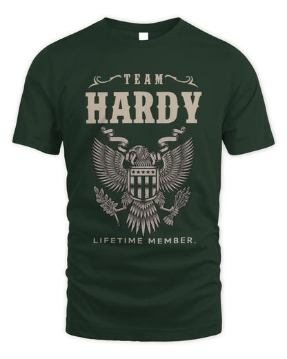 HARDY TP06-K82 – Personalized Classic Style Apparel “Team NAME Lifetime Member” - Unisex Standard T-Shirt - Forest Green