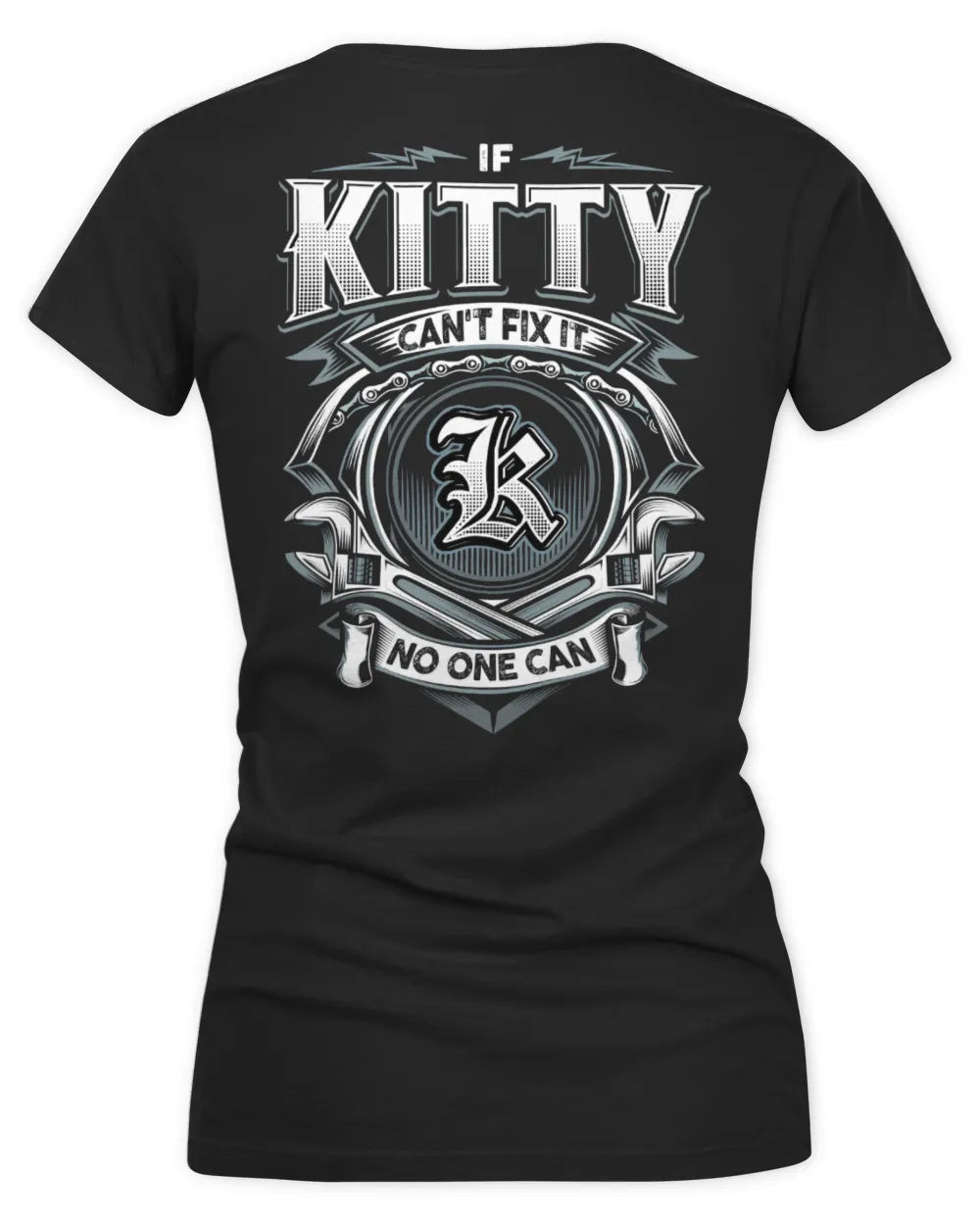 KITTY AP81-K4-626 - Personalized Ahmed Quote Apparel “If Ahmed Can't Fix It, No One Can” - Women's V-Neck T-Shirt - Black