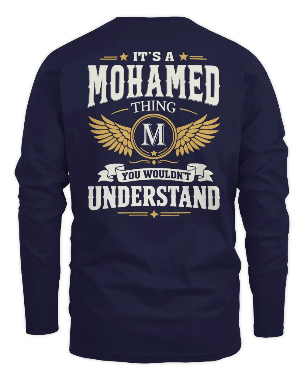 MOHAMED KT06-M008 It’s a [NAME] Thing – You Wouldn’t Understand | Personalized Vintage T-Shirt - Men's Long Sleeved T-Shirt - Navy