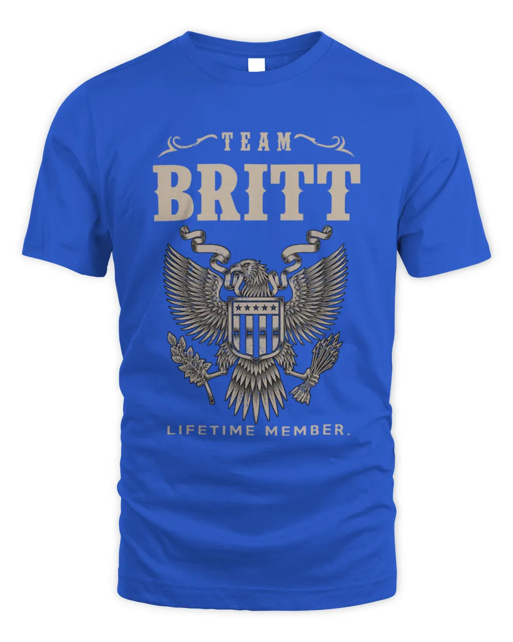 BRITT TP06-K82 – Personalized Classic Style Apparel “Team NAME Lifetime Member” - Unisex Standard T-Shirt - Royal