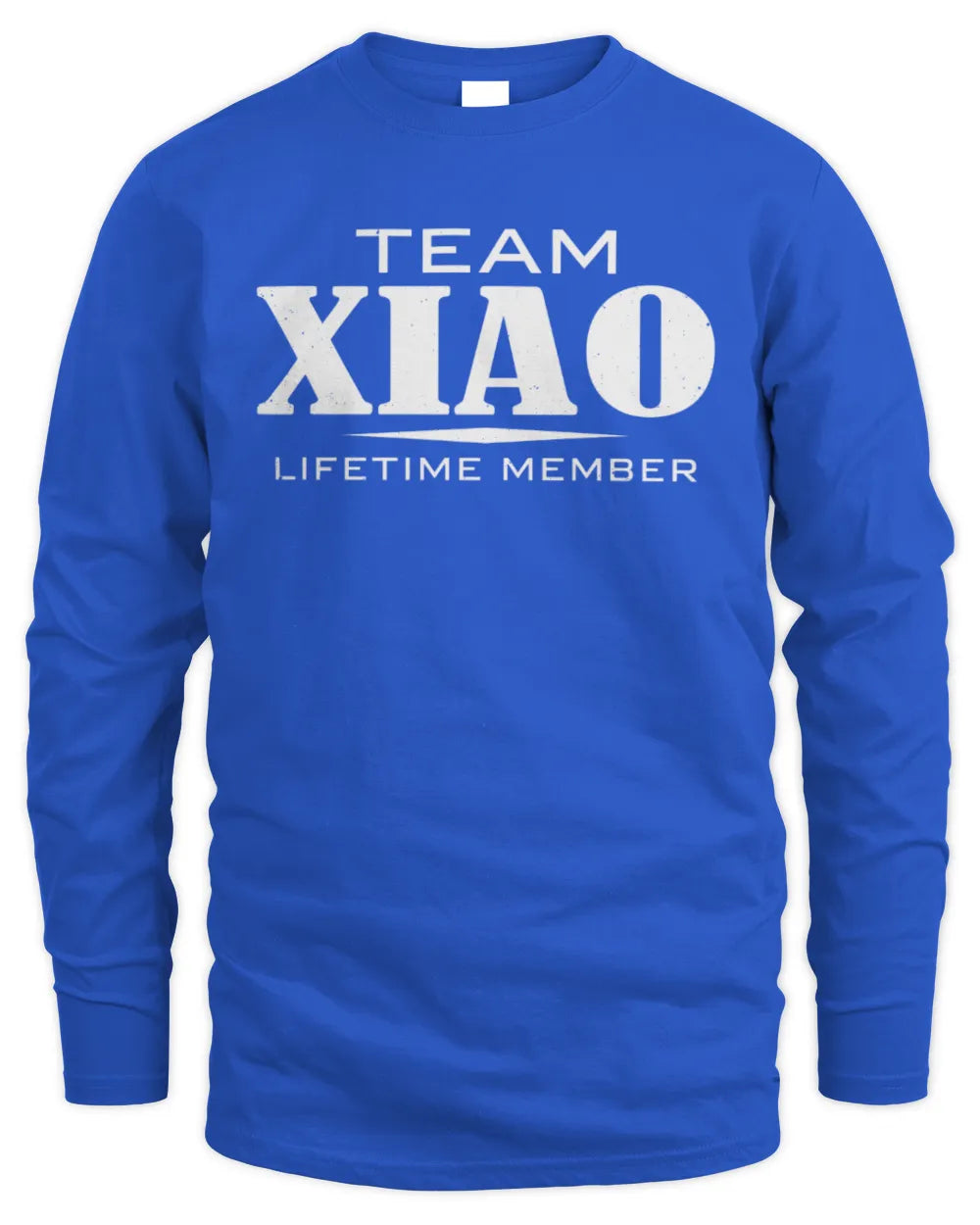 XIAO BL62-K4-128 - Personalized “Team NAME Lifetime Member” - Men's Long Sleeved T-Shirt - Royal