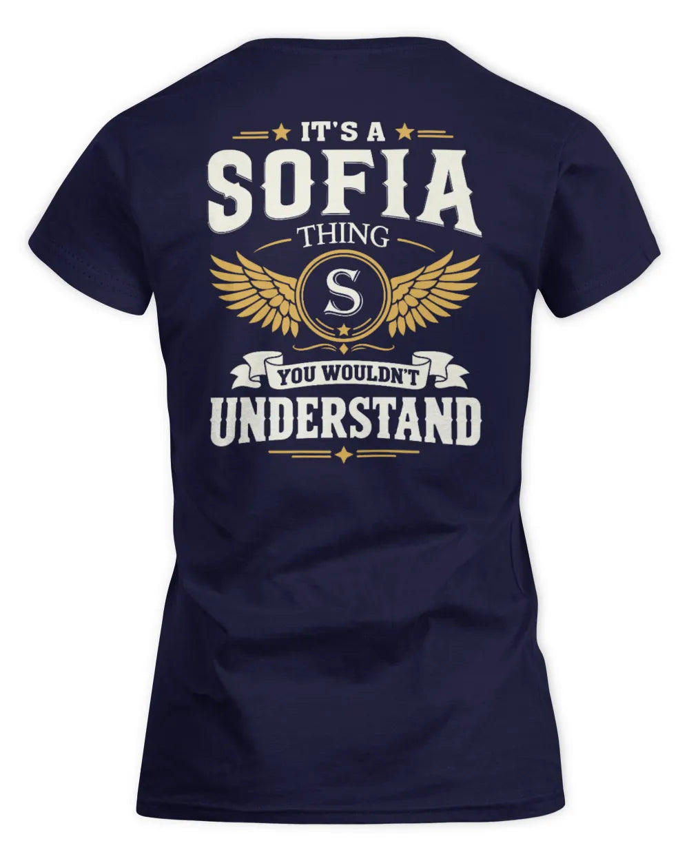SOFIA KT06-M008 It’s a [NAME] Thing – You Wouldn’t Understand | Personalized Vintage T-Shirt - Women's Standard T-Shirt - Navy