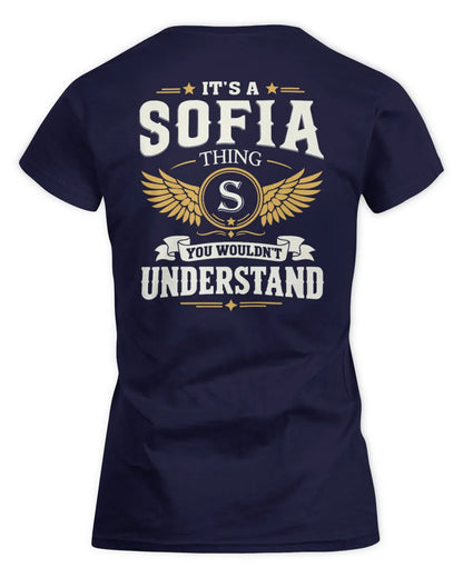 SOFIA KT06-M008 It’s a [NAME] Thing – You Wouldn’t Understand | Personalized Vintage T-Shirt - Women's Standard T-Shirt - Navy