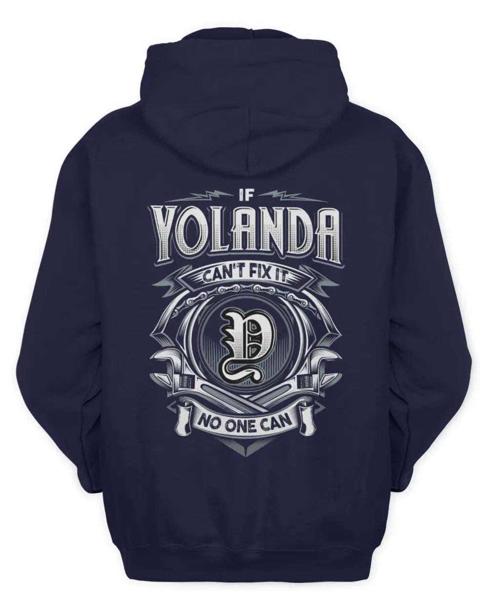 YOLANDA AP81-K4-626 - Personalized Ahmed Quote Apparel “If Ahmed Can't Fix It, No One Can” - Unisex Hoodie - Navy