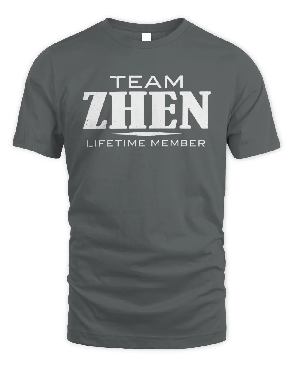 ZHEN BL62-K4-128 - Personalized “Team NAME Lifetime Member” - Unisex Standard T-Shirt - Charcoal