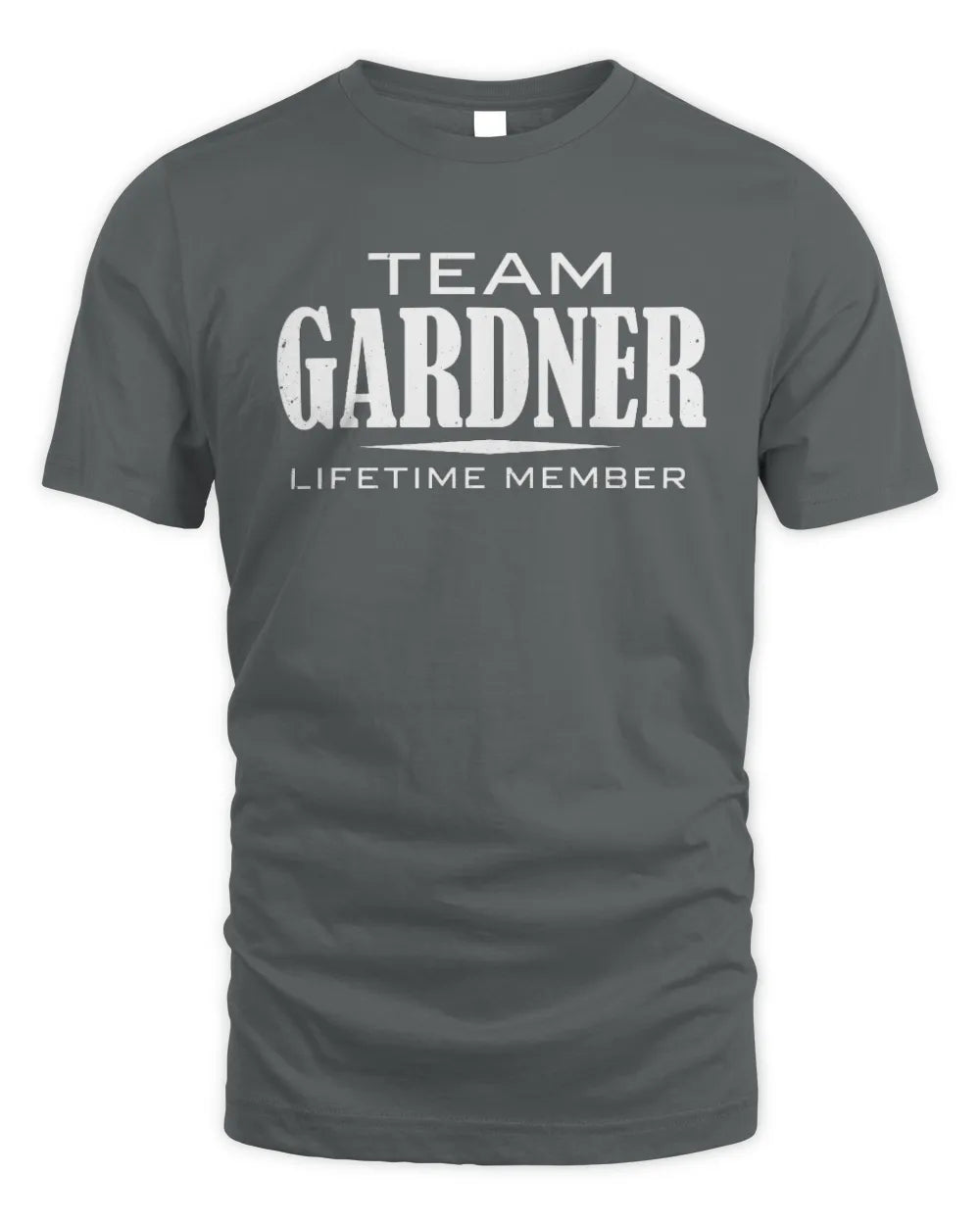 GARDNER BL62-K4-128 - Personalized “Team NAME Lifetime Member” - Unisex Standard T-Shirt - Charcoal