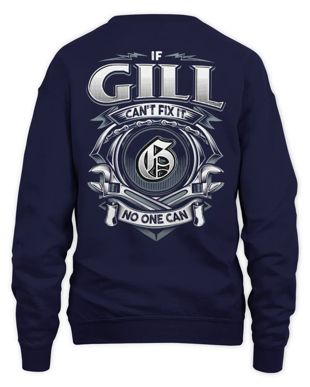 GILL AP81-K4-626 - Personalized Ahmed Quote Apparel “If Ahmed Can't Fix It, No One Can” - Unisex Sweatshirt - Navy