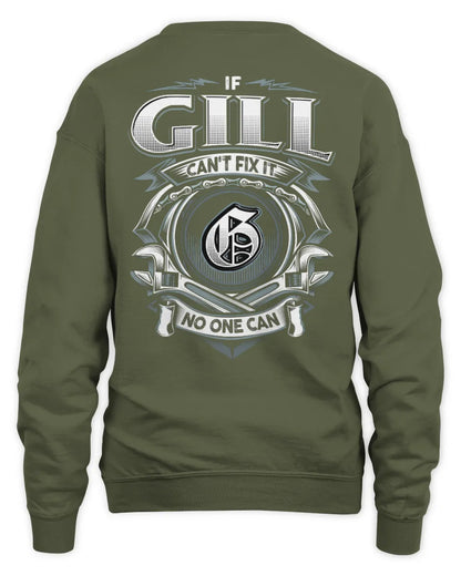 GILL AP81-K4-626 - Personalized Ahmed Quote Apparel “If Ahmed Can't Fix It, No One Can” - Unisex Sweatshirt - Military Green