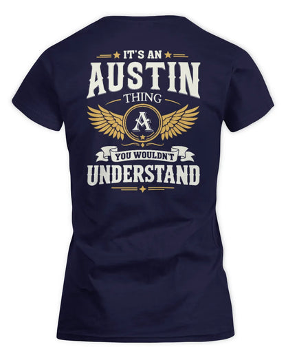 AUSTIN KT06-M008 It’s a [NAME] Thing – You Wouldn’t Understand | Personalized Vintage T-Shirt - Women's Standard T-Shirt - Navy