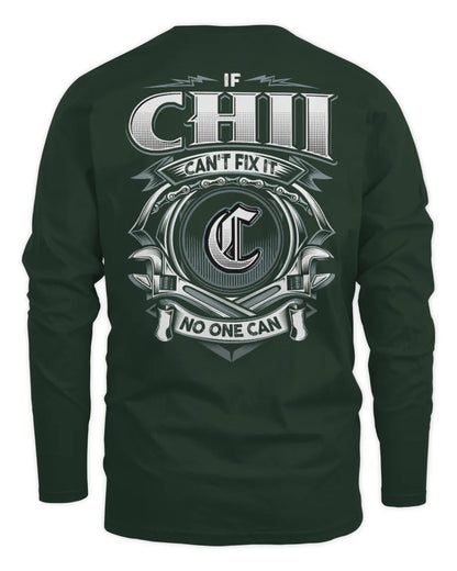 CHII AP81-K4-626 - Personalized Ahmed Quote Apparel “If Ahmed Can't Fix It, No One Can” - Men's Long Sleeved T-Shirt - Forest Green