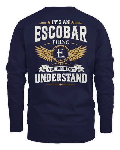 ESCOBAR KT06-M008 It’s a [NAME] Thing – You Wouldn’t Understand | Personalized Vintage T-Shirt - Men's Long Sleeved T-Shirt - Navy