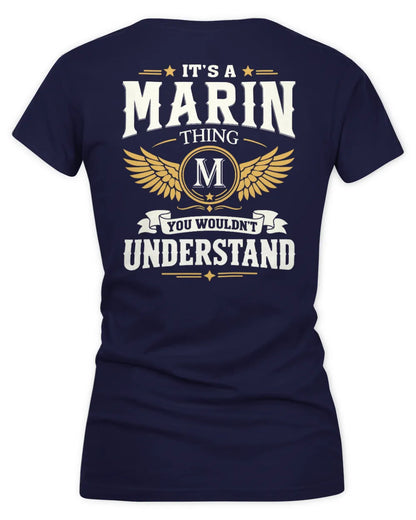 MARIN KT06-M008 It’s a [NAME] Thing – You Wouldn’t Understand | Personalized Vintage T-Shirt - Women's V-Neck T-Shirt - Navy