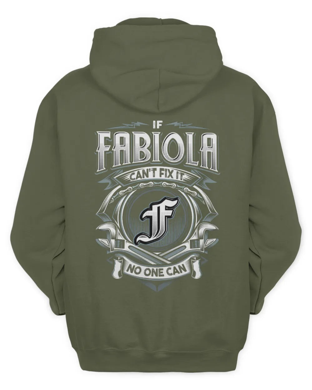 FABIOLA AP81-K4-626 - Personalized Ahmed Quote Apparel “If Ahmed Can't Fix It, No One Can” - Unisex Hoodie - Military Green