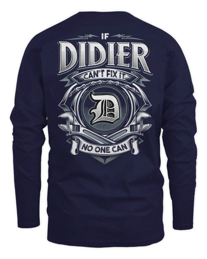 DIDIER AP81-K4-626 - Personalized Ahmed Quote Apparel “If Ahmed Can't Fix It, No One Can” - Men's Long Sleeved T-Shirt - Navy
