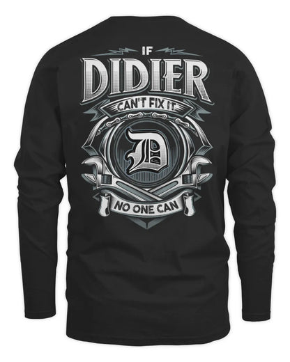 DIDIER AP81-K4-626 - Personalized Ahmed Quote Apparel “If Ahmed Can't Fix It, No One Can” - Men's Long Sleeved T-Shirt - Black
