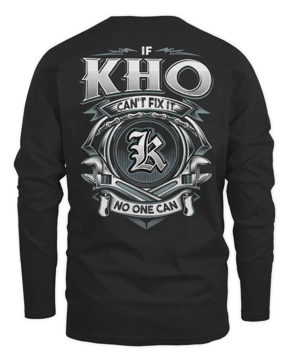 KHO AP81-K4-626 - Personalized Ahmed Quote Apparel “If Ahmed Can't Fix It, No One Can” - Men's Long Sleeved T-Shirt - Black