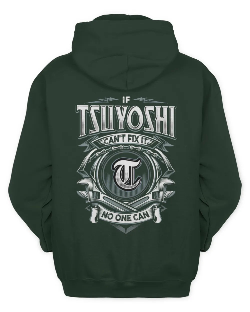 TSUYOSHI AP81-K4-626 - Personalized Ahmed Quote Apparel “If Ahmed Can't Fix It, No One Can” - Unisex Hoodie - Forest Green