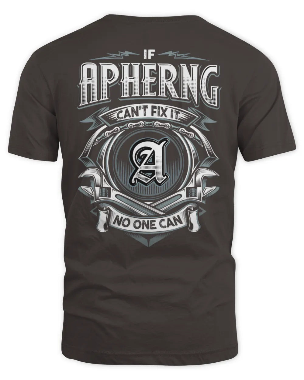 APHERNG AP81-K4-626 - Personalized Ahmed Quote Apparel “If Ahmed Can't Fix It, No One Can” - Unisex Standard T-Shirt - Dark Chocolate