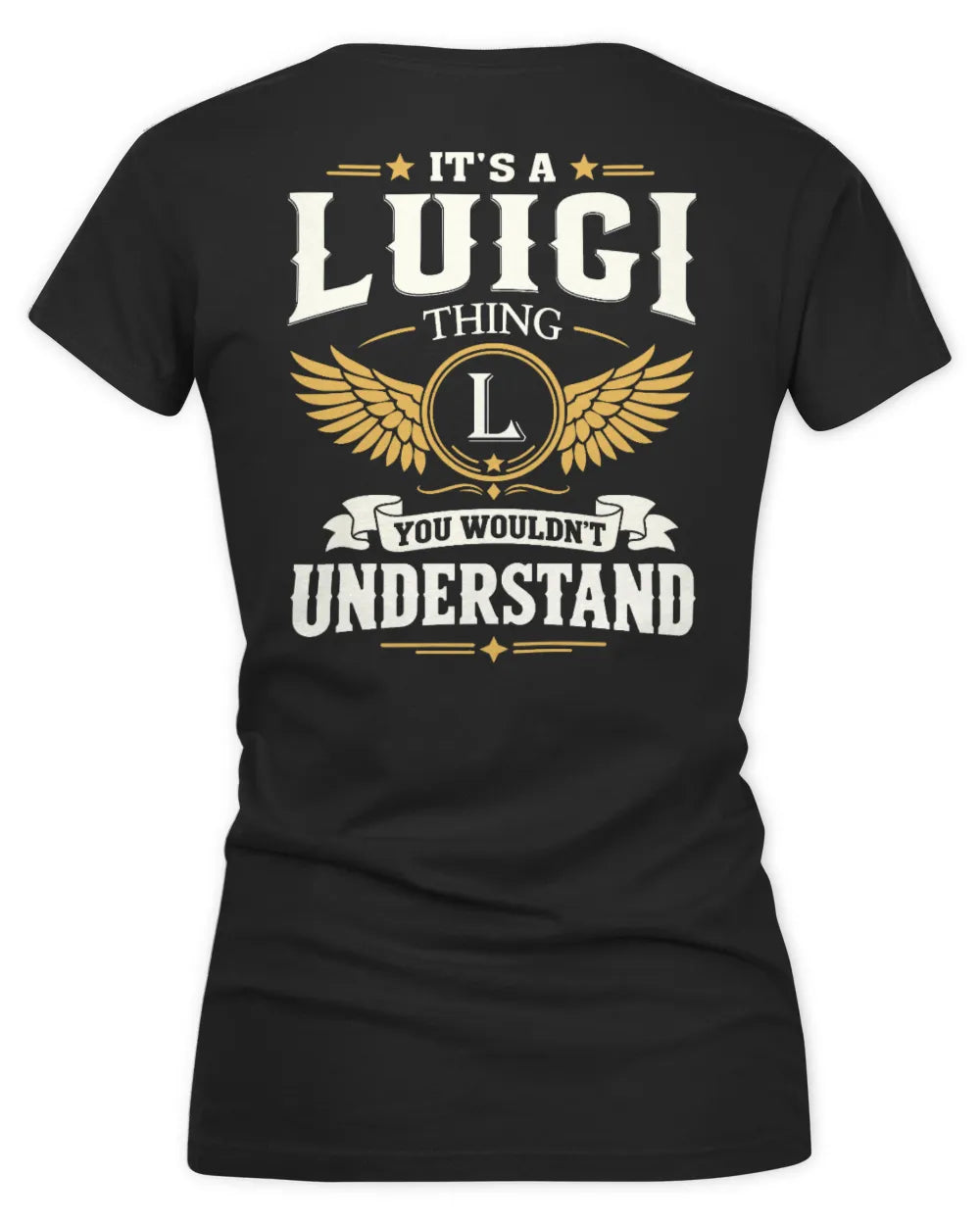 LUIGI KT06-M008 It’s a [NAME] Thing – You Wouldn’t Understand | Personalized Vintage T-Shirt - Women's V-Neck T-Shirt - Black
