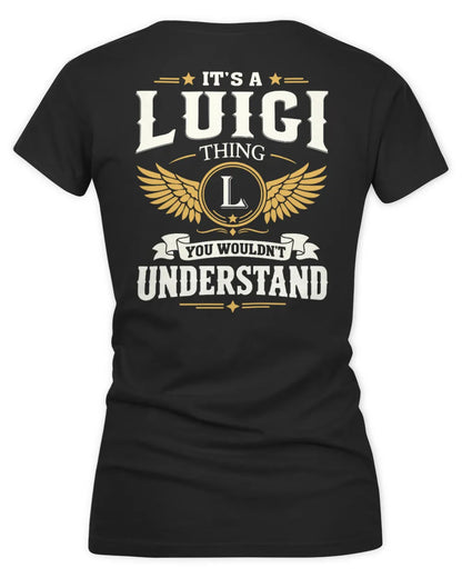 LUIGI KT06-M008 It’s a [NAME] Thing – You Wouldn’t Understand | Personalized Vintage T-Shirt - Women's V-Neck T-Shirt - Black