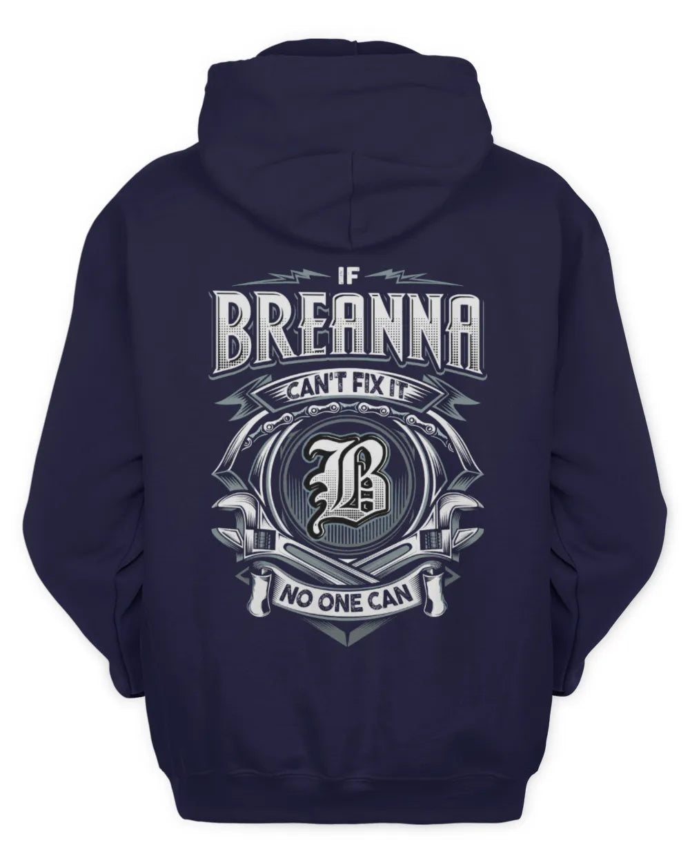 BREANNA AP81-K4-626 - Personalized Ahmed Quote Apparel “If Ahmed Can't Fix It, No One Can” - Unisex Hoodie - Navy