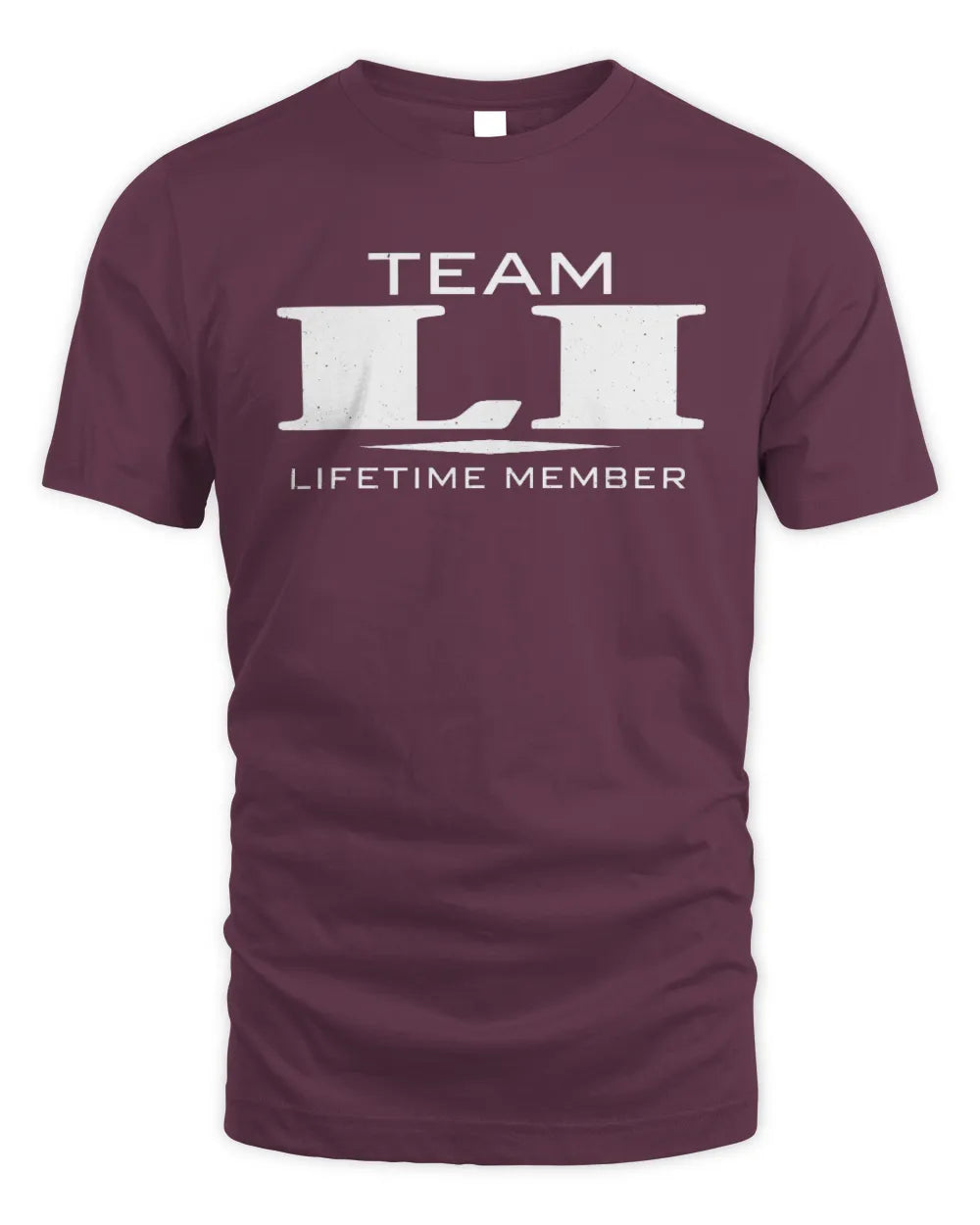 LI BL62-K4-128 - Personalized “Team NAME Lifetime Member” - Unisex Standard T-Shirt - Maroon