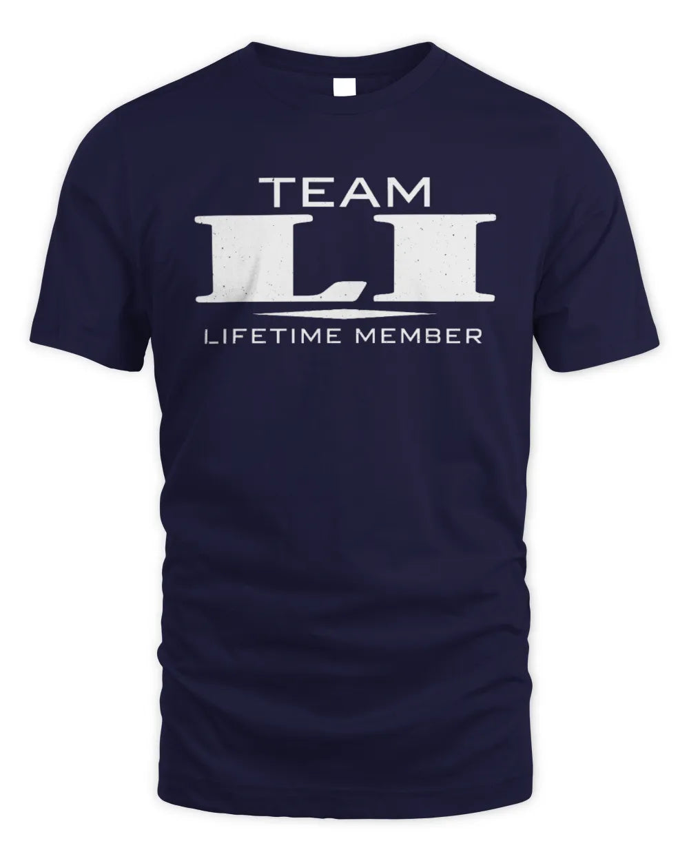 LI BL62-K4-128 - Personalized “Team NAME Lifetime Member” - Unisex Standard T-Shirt - Navy