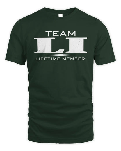 LI BL62-K4-128 - Personalized “Team NAME Lifetime Member” - Unisex Standard T-Shirt - Forest Green