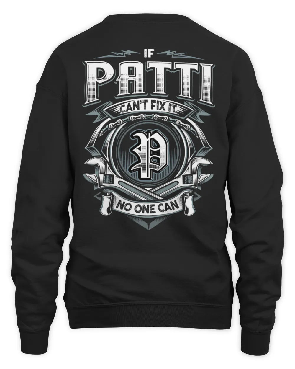 PATTI AP81-K4-626 - Personalized Ahmed Quote Apparel “If Ahmed Can't Fix It, No One Can” - Unisex Sweatshirt - Black