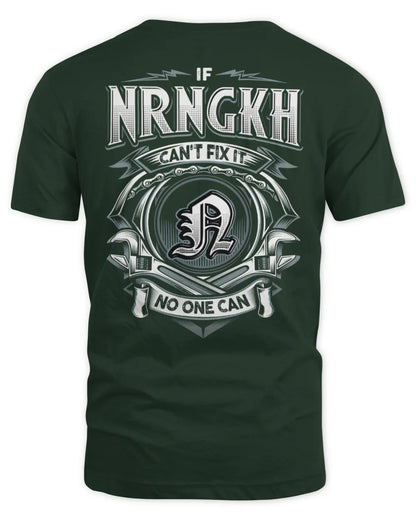 NRNGKH AP81-K4-626 - Personalized Ahmed Quote Apparel “If Ahmed Can't Fix It, No One Can” - Unisex Standard T-Shirt - Forest Green