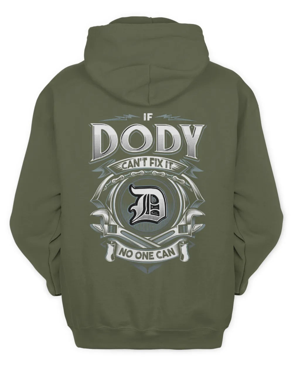 DODY AP81-K4-626 - Personalized Ahmed Quote Apparel “If Ahmed Can't Fix It, No One Can” - Unisex Hoodie - Military Green