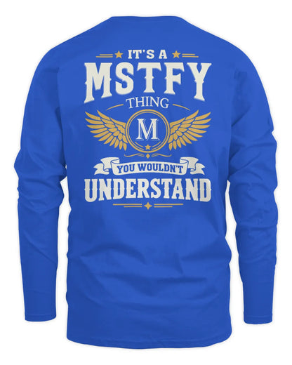 MSTFY KT06-M008 It’s a [NAME] Thing – You Wouldn’t Understand | Personalized Vintage T-Shirt - Men's Long Sleeved T-Shirt - Royal