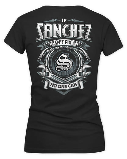 SANCHEZ AP81-K4-626 - Personalized Ahmed Quote Apparel “If Ahmed Can't Fix It, No One Can” - Women's V-Neck T-Shirt - Black