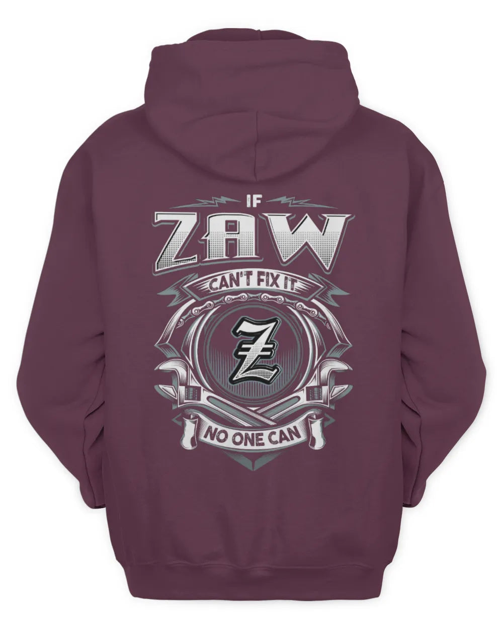 ZAW AP81-K4-626 - Personalized Ahmed Quote Apparel “If Ahmed Can't Fix It, No One Can” - Unisex Hoodie - Maroon