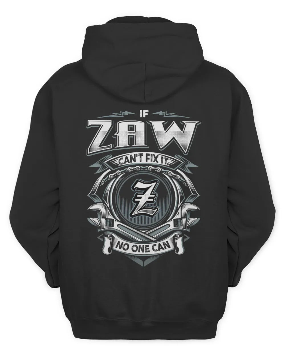 ZAW AP81-K4-626 - Personalized Ahmed Quote Apparel “If Ahmed Can't Fix It, No One Can” - Unisex Hoodie - Black