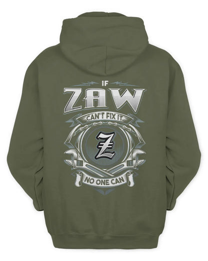 ZAW AP81-K4-626 - Personalized Ahmed Quote Apparel “If Ahmed Can't Fix It, No One Can” - Unisex Hoodie - Military Green