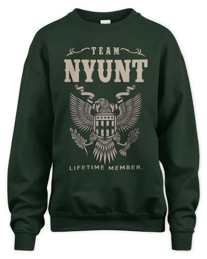 NYUNT TP06-K82 – Personalized Classic Style Apparel “Team NAME Lifetime Member” - Unisex Sweatshirt - Forest Green